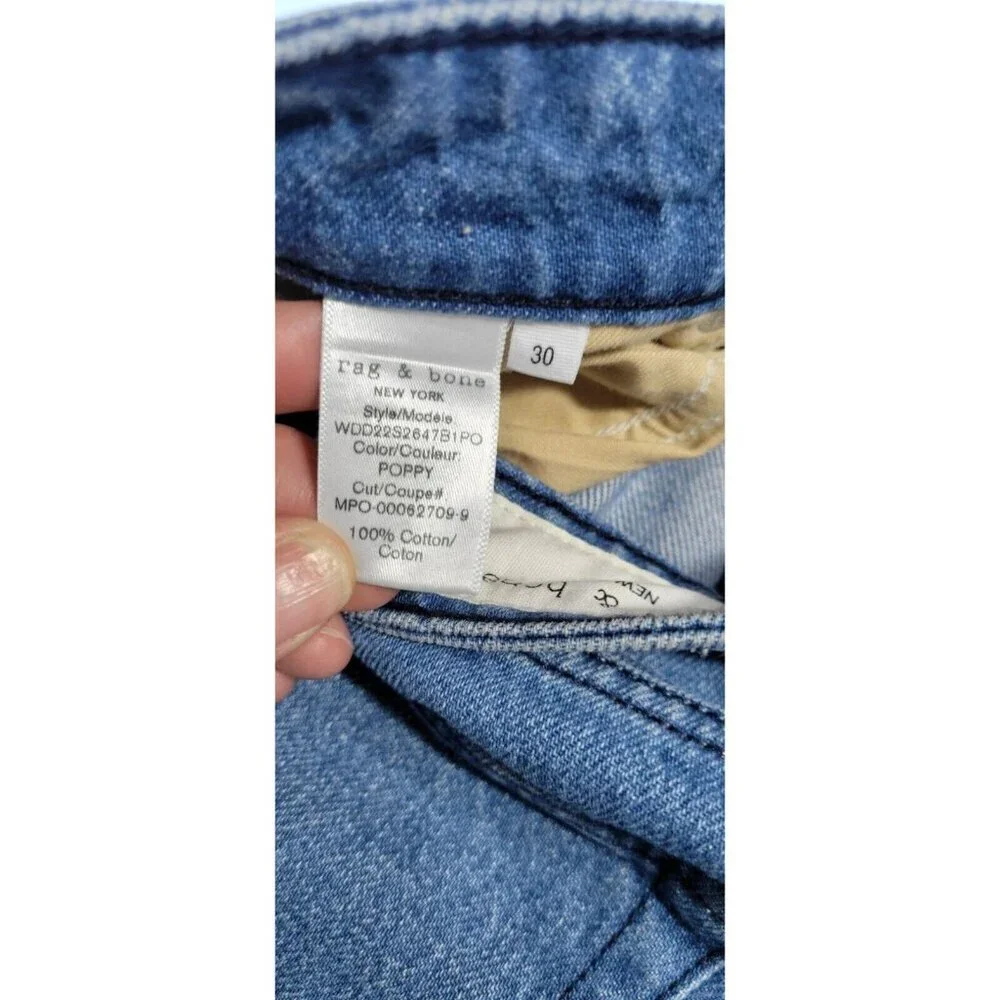Rag and bone jeans womens nina ankle cigarrete high rise size 30